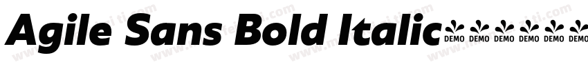 Agile Sans Bold Italic字体转换